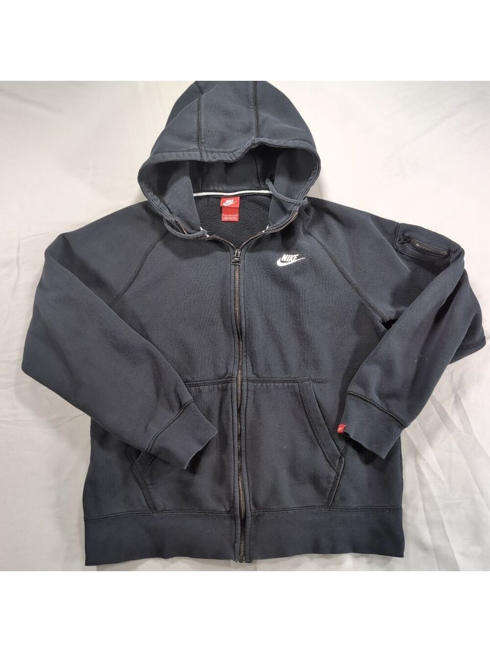 Nike Black Full Zip Hoodie Sweatshirt Large